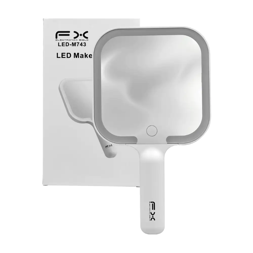 Espejo led con diseño portátil, recargable con 3 modos de iluminación…