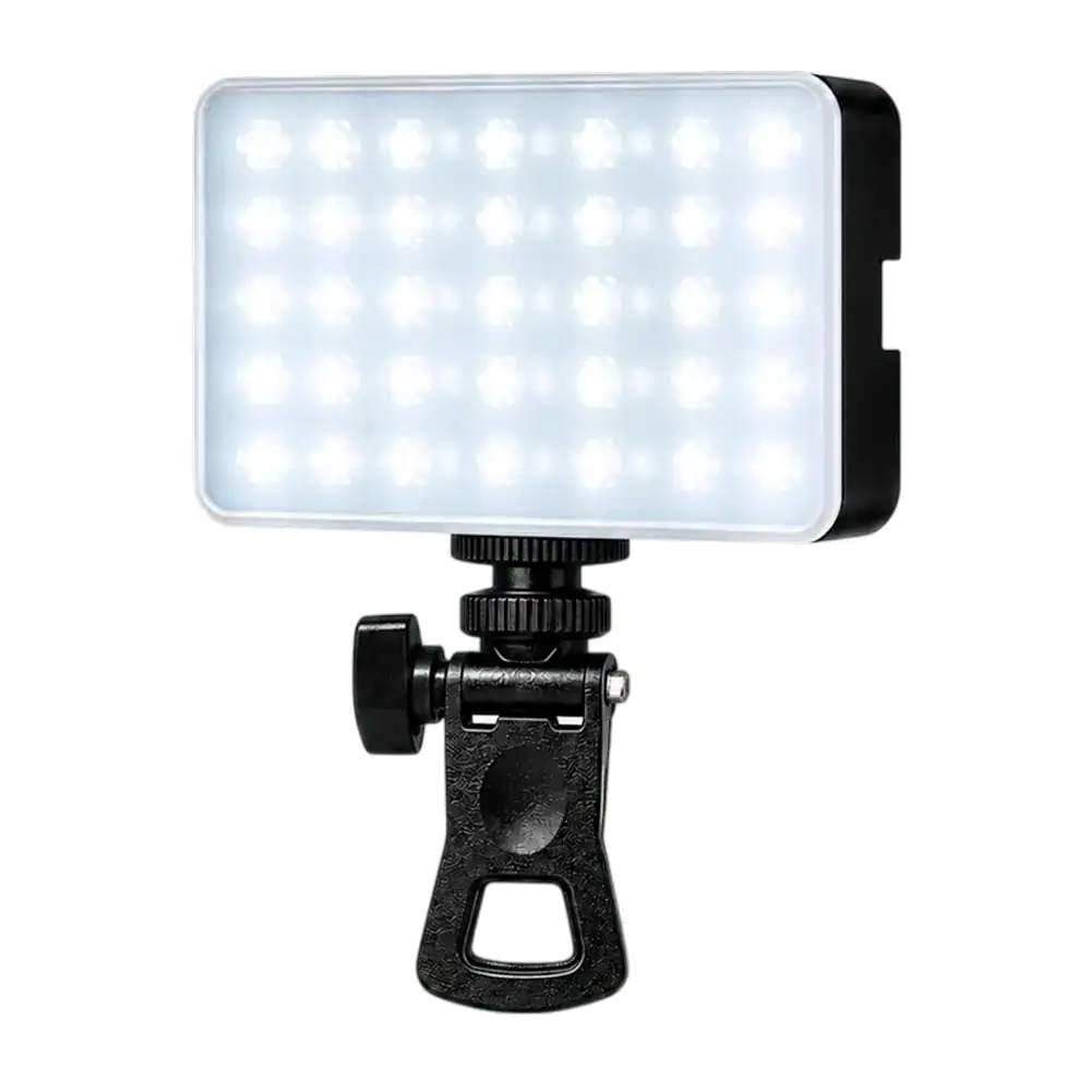 Mini lampara tipo reflector con luz rgb portátil de clip con modos de iluminación intercambiable 