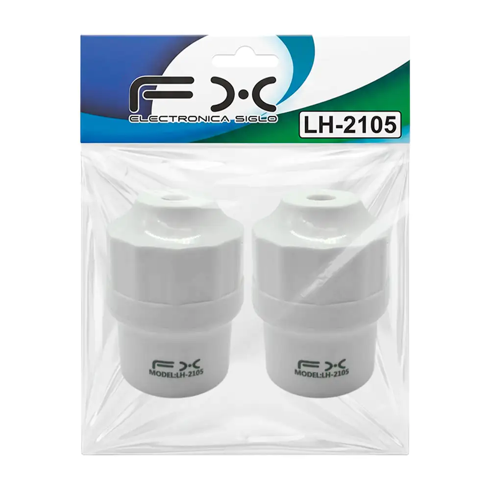 Socket cilíndrico de plástico con doble nivel para foco - bombilla fx de interiores, 4a 110v 250v 