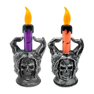 Vela decorativa led tipo candelabro con diseño de calavera para Hallo…