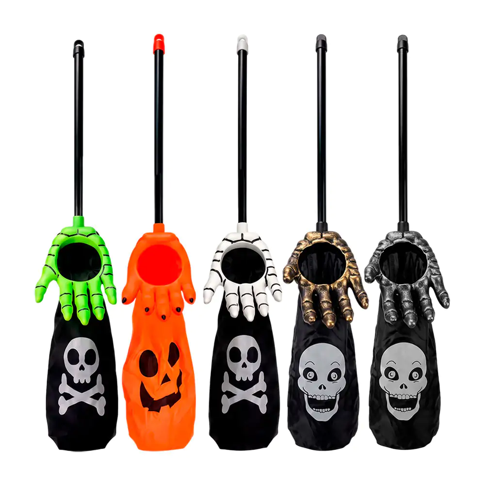Bara tipo dulcero en forma de mano + mini bolsa para dulces con temática de halloween