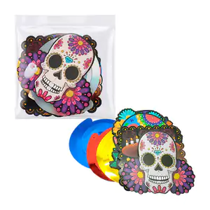 Paquete con 12 paneles decorativos con temática del día de muertos, v…
