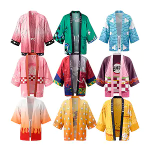 Bata tipo kimono para niños con temática de personajes demon slayer, …