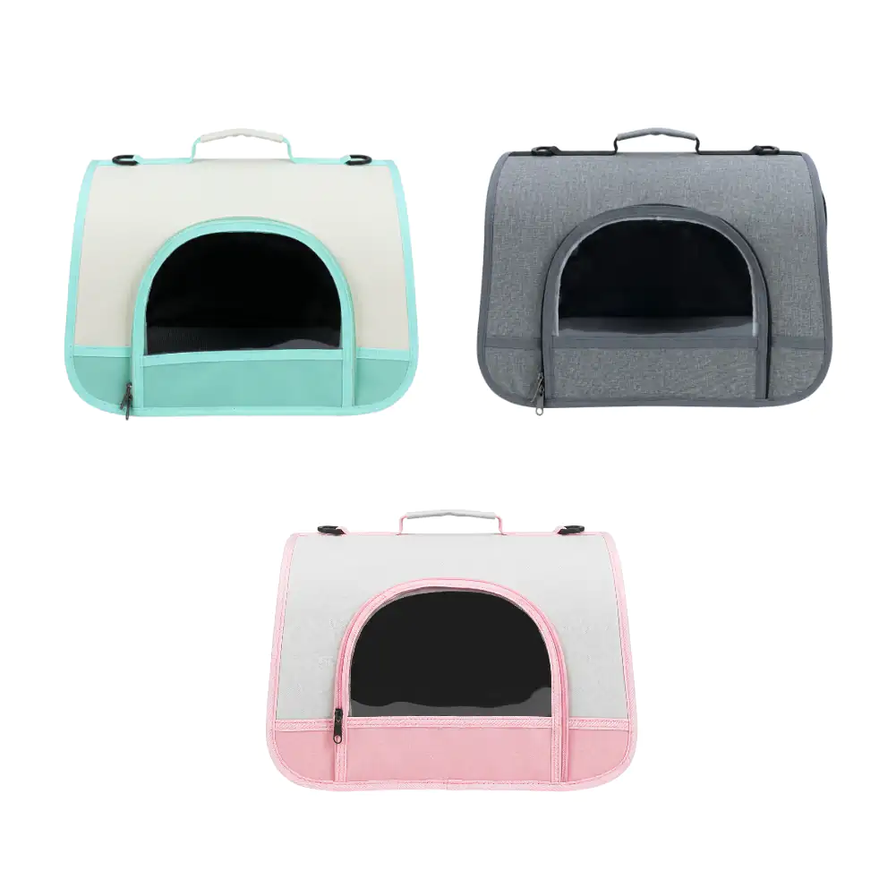 Bolsa transportadora plegable de mascotas, cierre central, varios col…