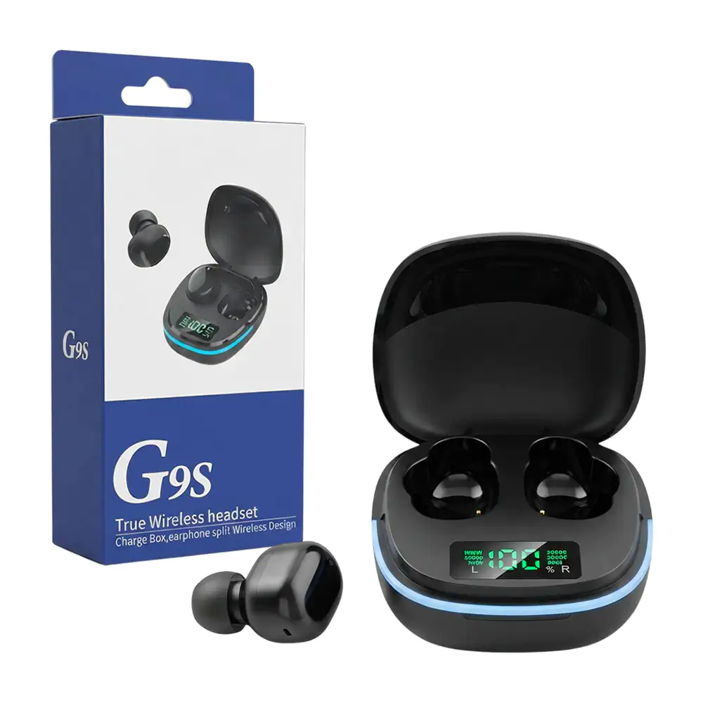 Audífonos inalámbricos bluetooth g9s con estuche de carga e indicador…