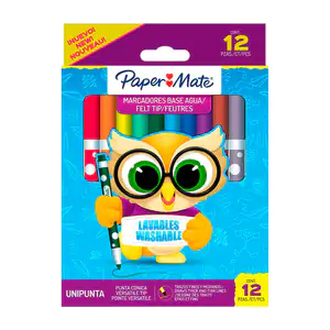 Paquete con 12 marcadores de agua paper mate lavable, variedad de col…