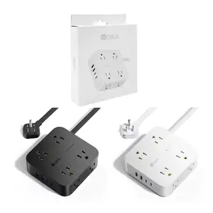 Multicontacto cuadrado 1hora, 6 conectores trifásicos, 2 puertos usb-…