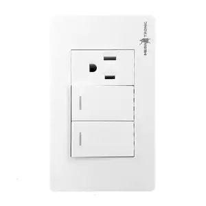 Placa de pared con 1 enchufe + 2 apagadores - tomacorriente trifásico…
