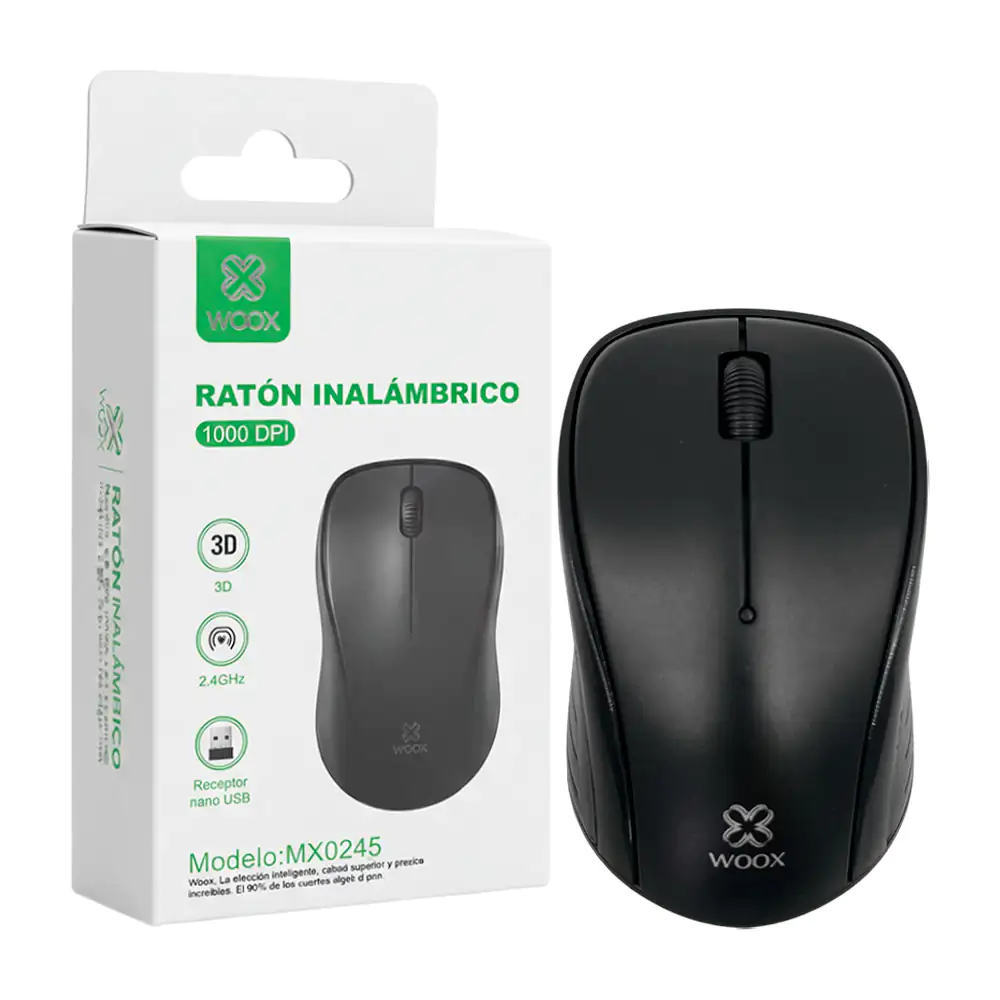 Mouse inalámbrico óptico de 2.4ghz con entrada usb / mx0245