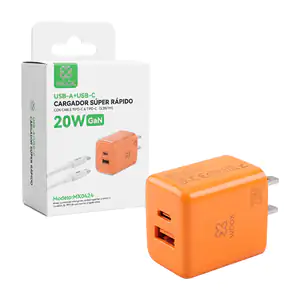 Combo cargador con cable lightning iphone y cubo con puerto usb y usb…