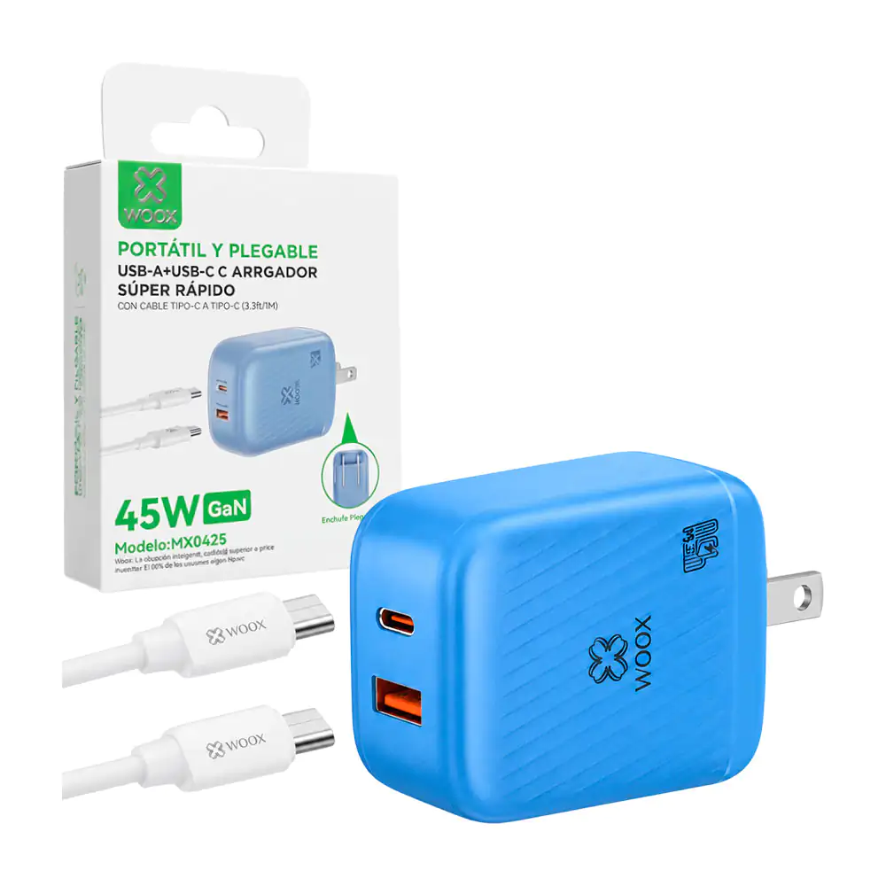 Combo cargador portátil con entrada usb-a, usb-c + cable tipo c tipo …