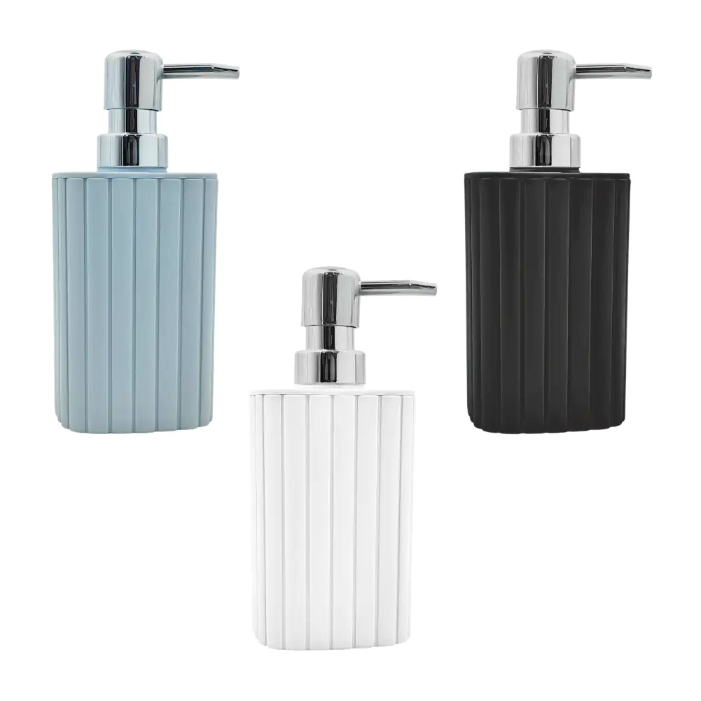 Dispensador de jabón líquido, tipo rectangular, acabado brillante, variedad de colores / 1693477