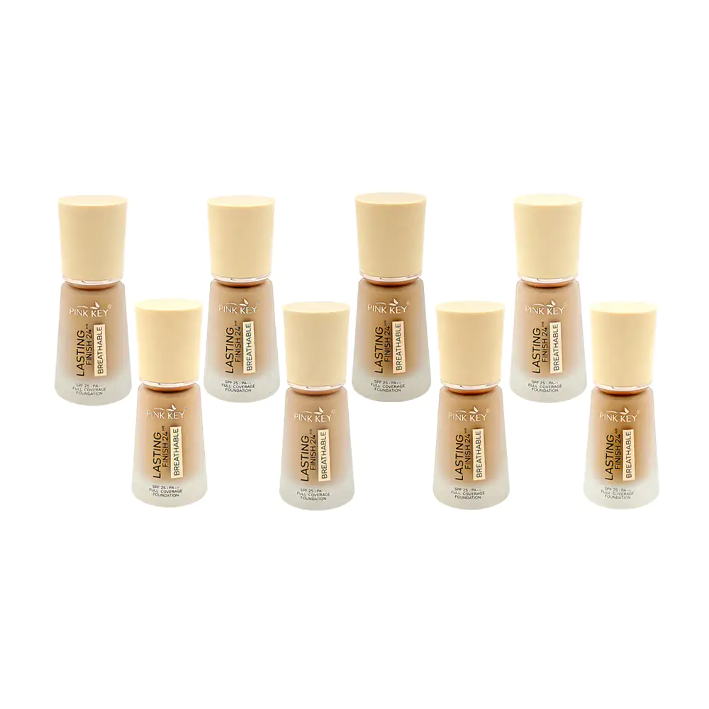Base de maquillaje líquida 25 spf pink key, de larga duración, variedad de tonos / pb3114.ad