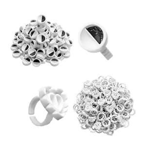 Paquete 100 anillos con separación  para adhesivo de pestañas pe-35