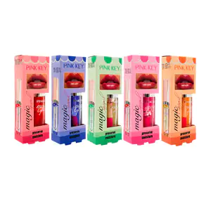 Brillo labial mágico pin key con aromas frutales, variedad de tonos /…