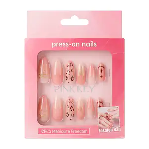 Set con 12 uñas postizas con diseño adorable, variedad de estampados …