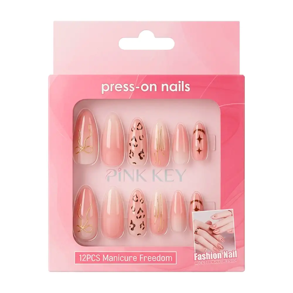 Set con 12 uñas postizas con diseño adorable, variedad de estampados / pk2437