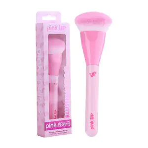 1pza brocha pink up para aplicar rubor o contorno, cerdas suaves y ma…