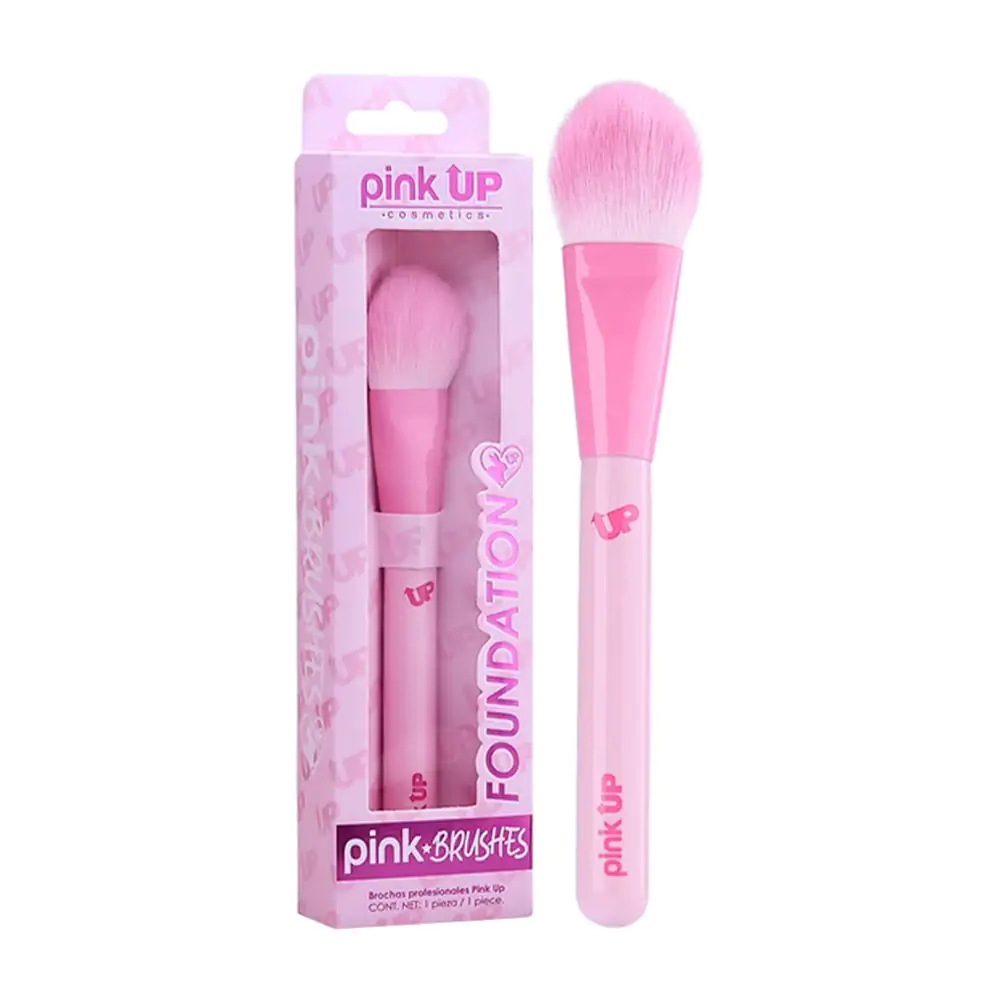 Brocha pink up para aplicar maquillaje líquido para tono uniforme / pk35