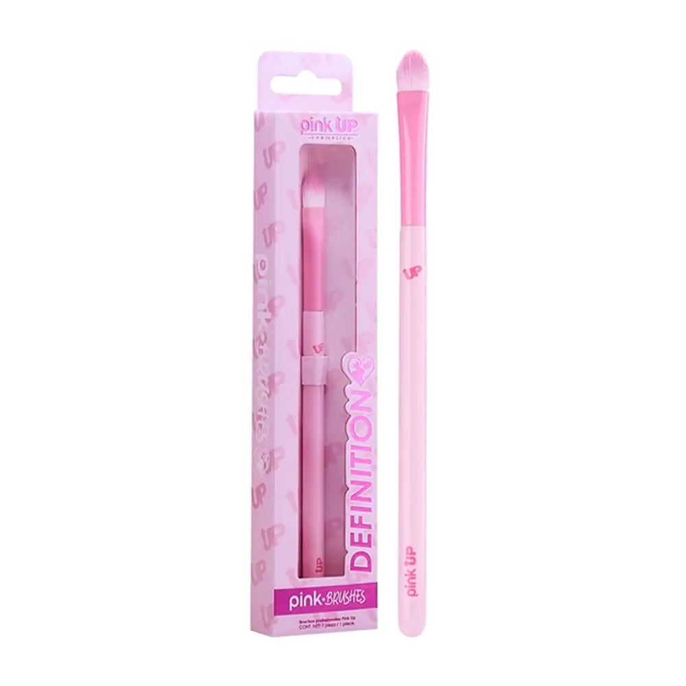 Brocha pink up para aplicar maquillaje, delgada para fijación y perfilado / pk45