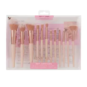 kit de 12 brochas para maquillaje, cerdas suaves con mango de plástic…
