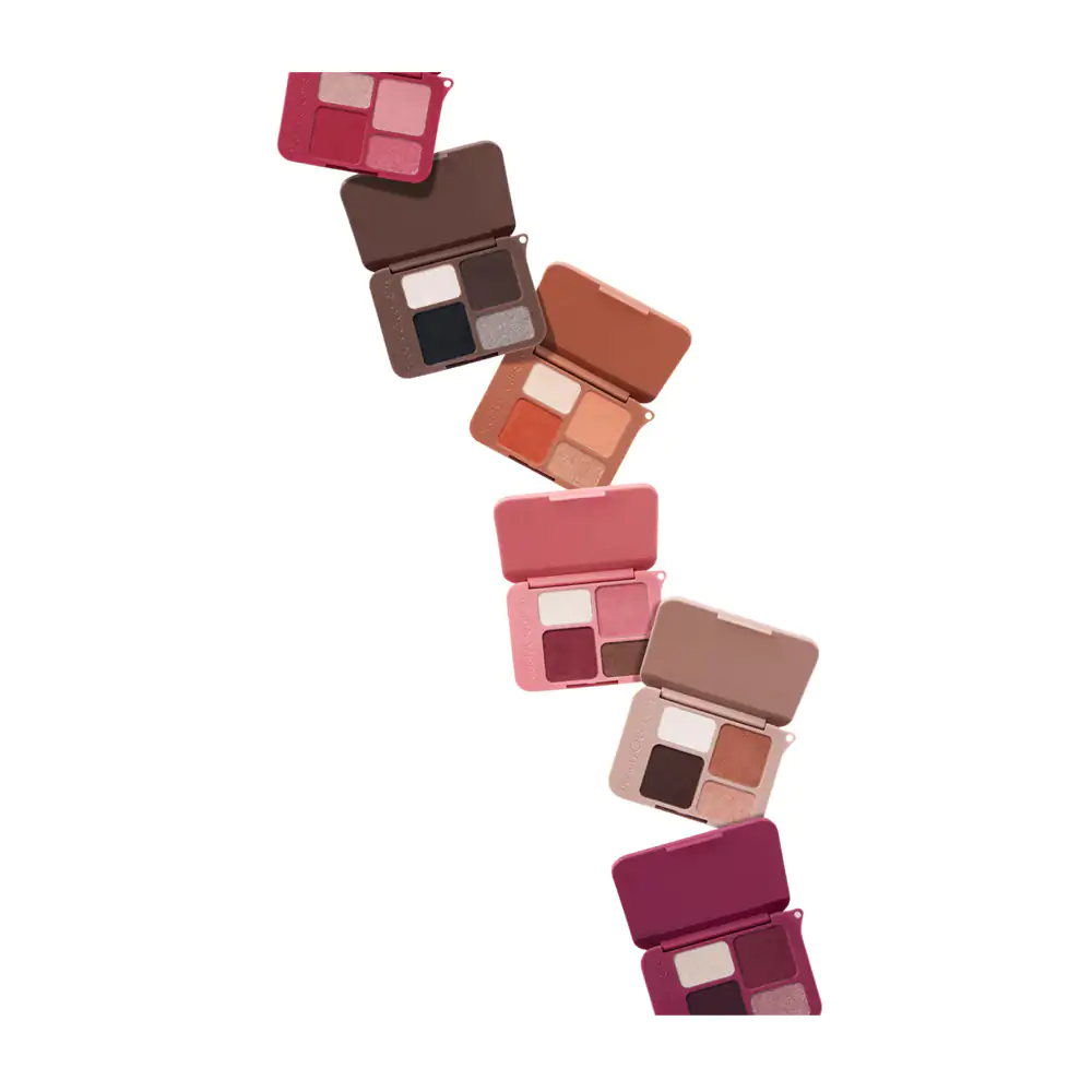 1pza mini paleta plush de sombras beauty creations, 4 tonos diferente…