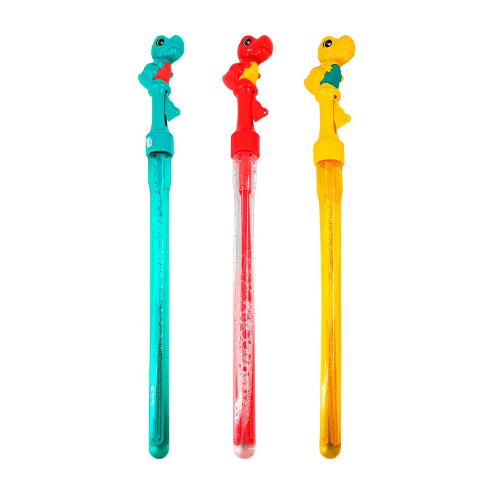 1pza tubo para hacer burbujas grandes con figura de dinosaurio, variedad de colores