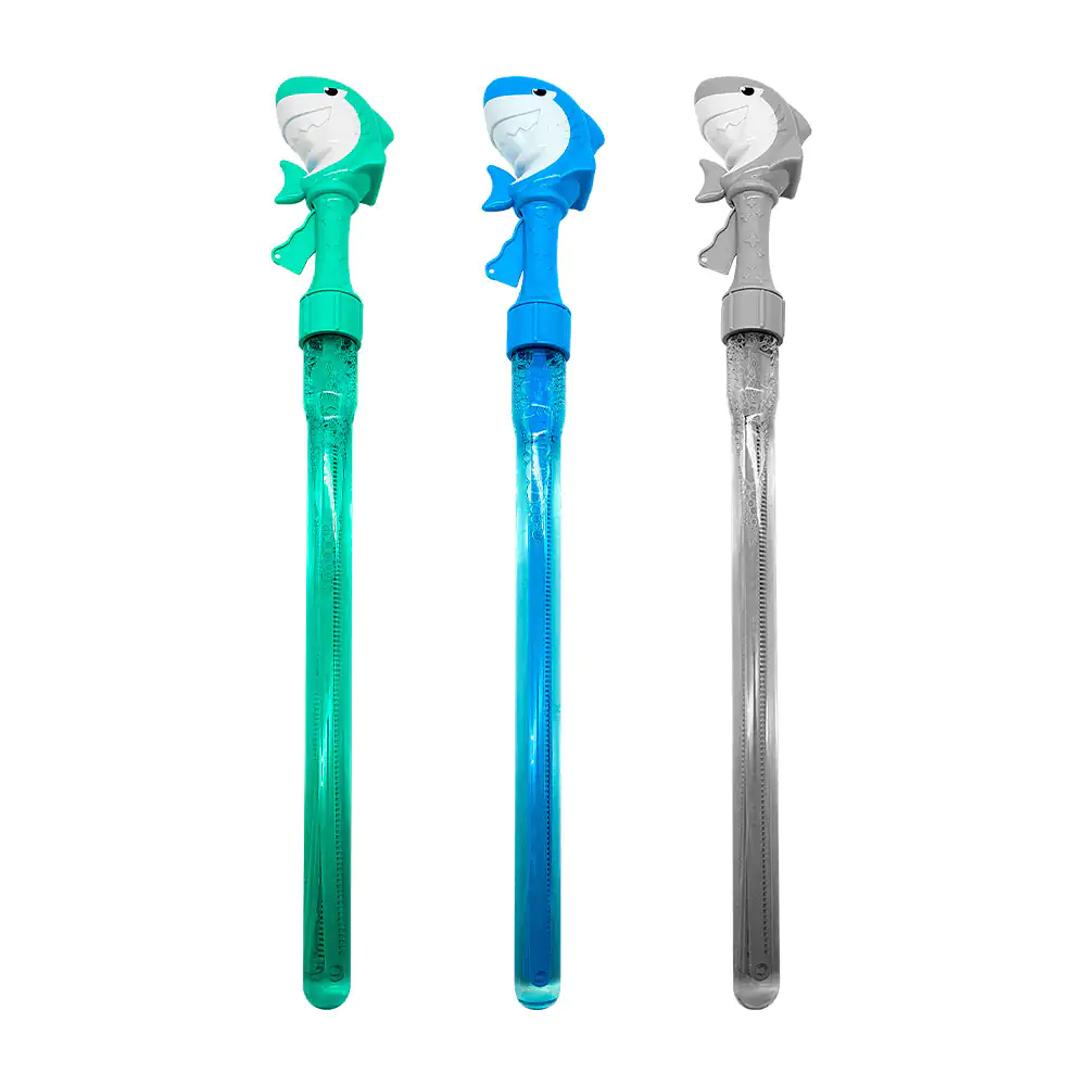 1pza Tubo para hacer burbujas grandes con figura de tiburón, variedad de colores 