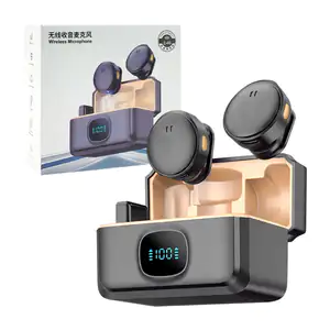 Doble micrófono inalámbrico de solapa magnética con receptor usb c + …