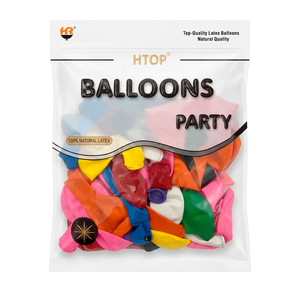 Paquete con 50 globos de látex htop balloon de colores, 10 pulgadas
