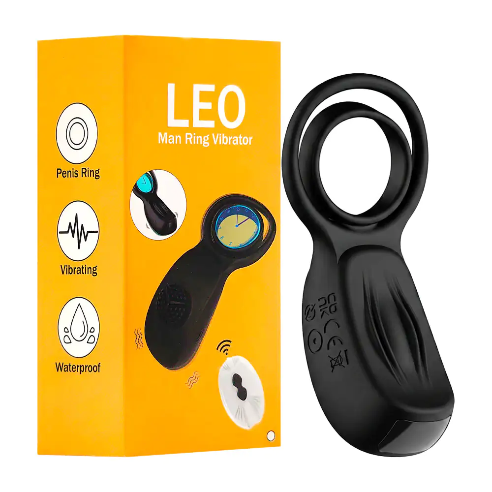 Anillo vibrador masculino con velocidad constante + estimulador para chicas, resistente al agua