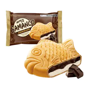 1pza helado coreano tipo sándwich en forma de pez, helado de chocolat…
