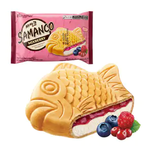 1pza helado coreano tipo sándwich en forma de pez, helado de mix de b…
