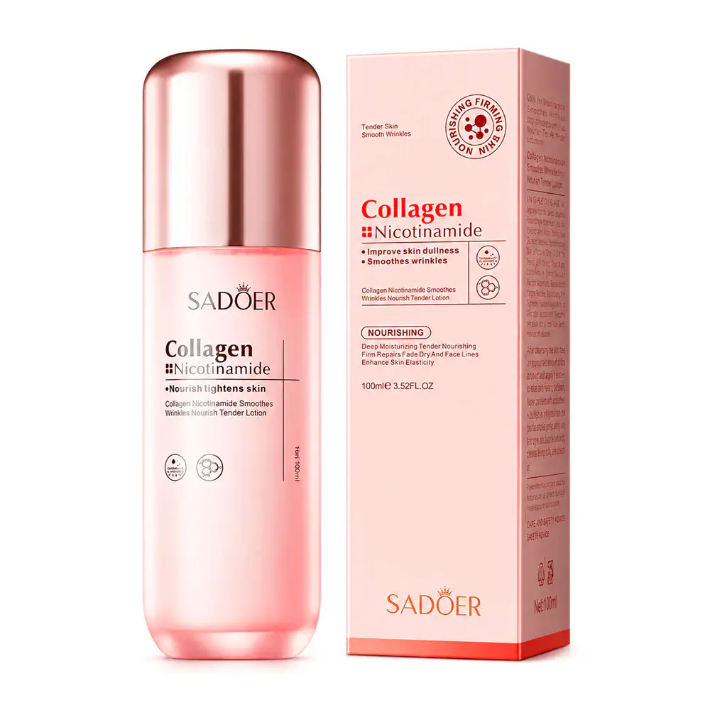 Loción facial sadoer con extracto de colágeno y niacinamida para tono…