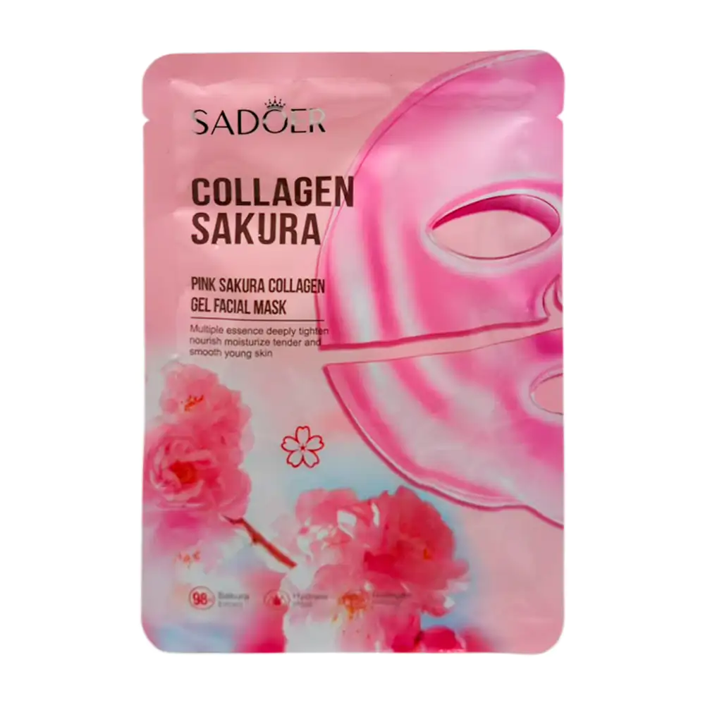 Mascarilla facial en gel sadoer 30ml con colágeno y extracto de sakura / sd03194