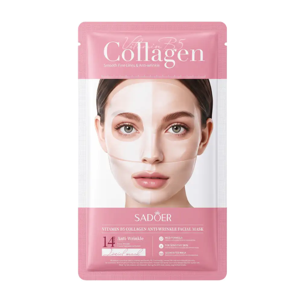 Mascarilla antiarrugas sadoer 30ml con colágeno y vitamina b5, hidratación profunda / sd04580