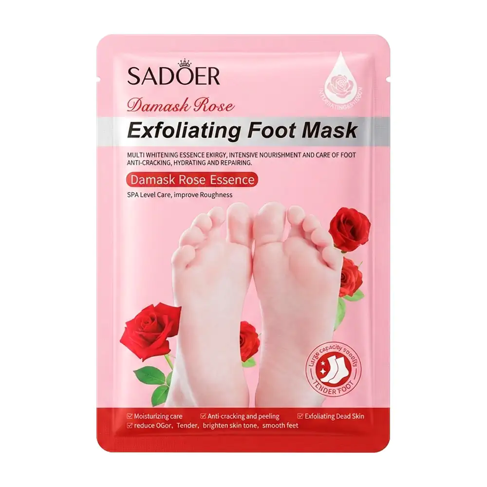 Mascarilla exfoliante sadoer para pies con esencia de rosa de jericó, 35g