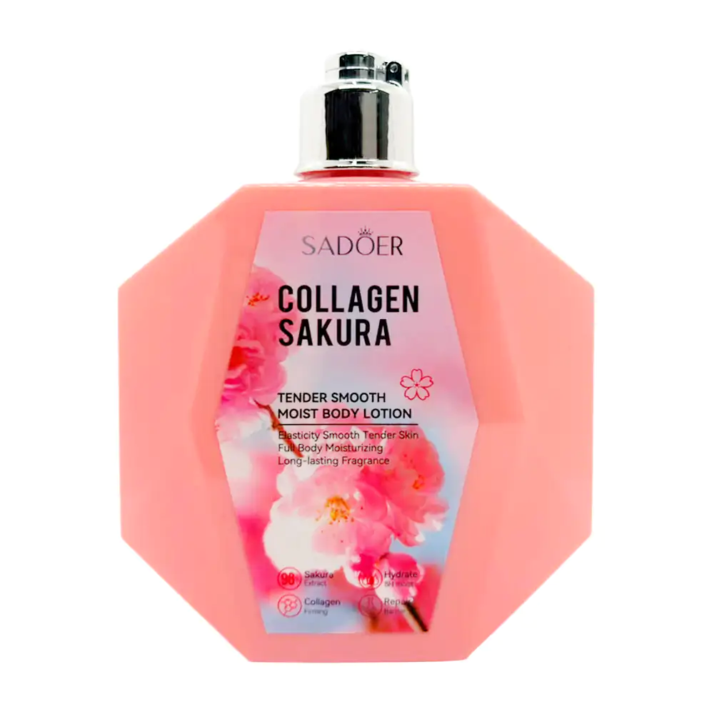 Body - loción corporal sadoer 300ml con con extracto de sakura y colágeno / sd03065