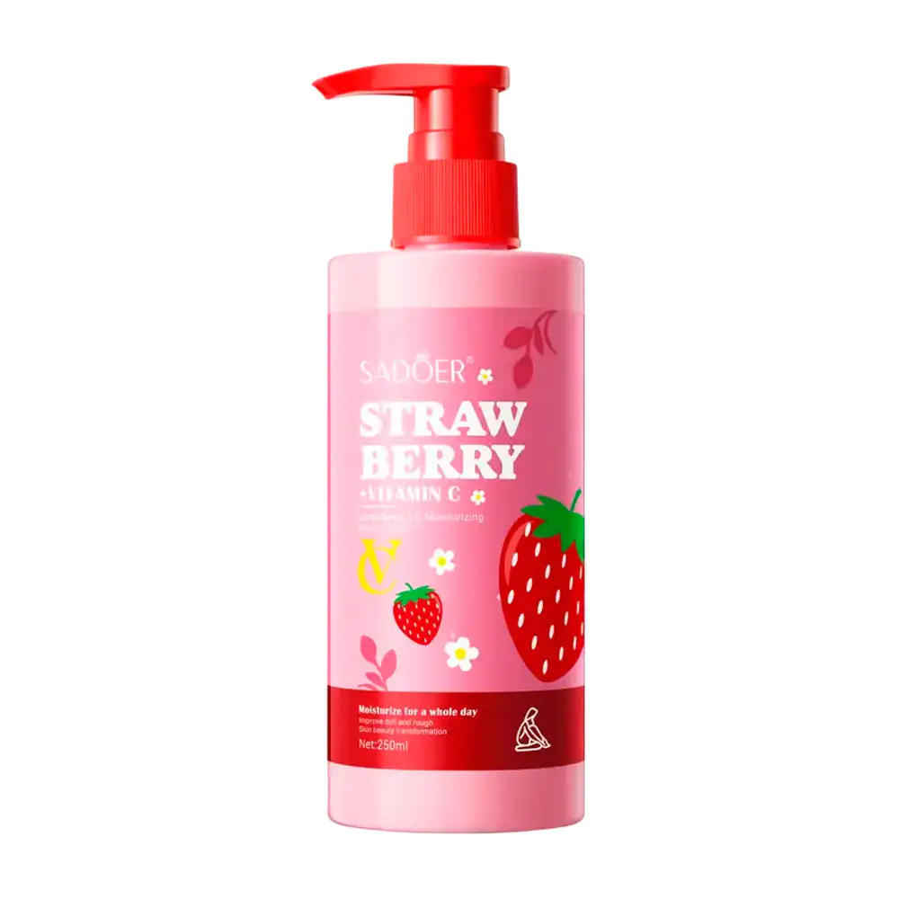 Loción corporal hidratante 250ml, vitamina c y aroma a fresa / sd15518
