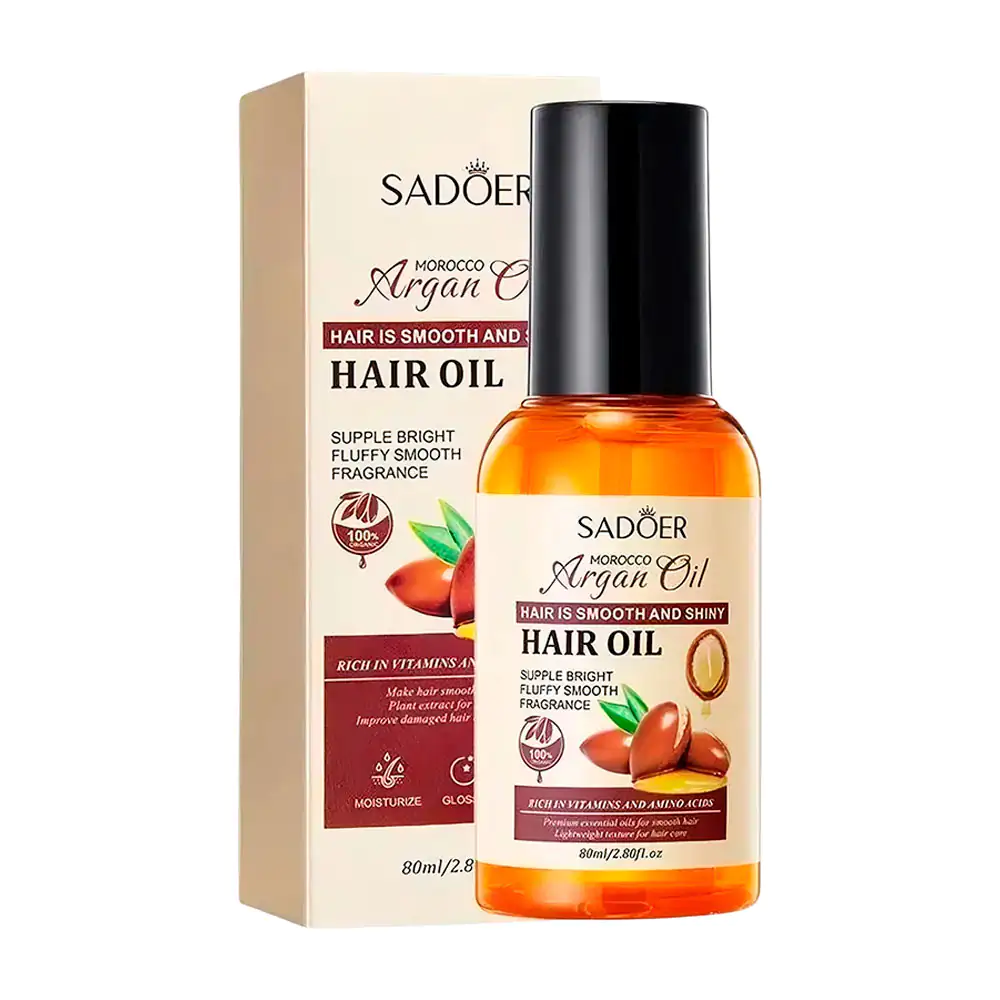 Aciete capilar de argán 80ml, contiene vitamina e, controla el frizz / sd15976