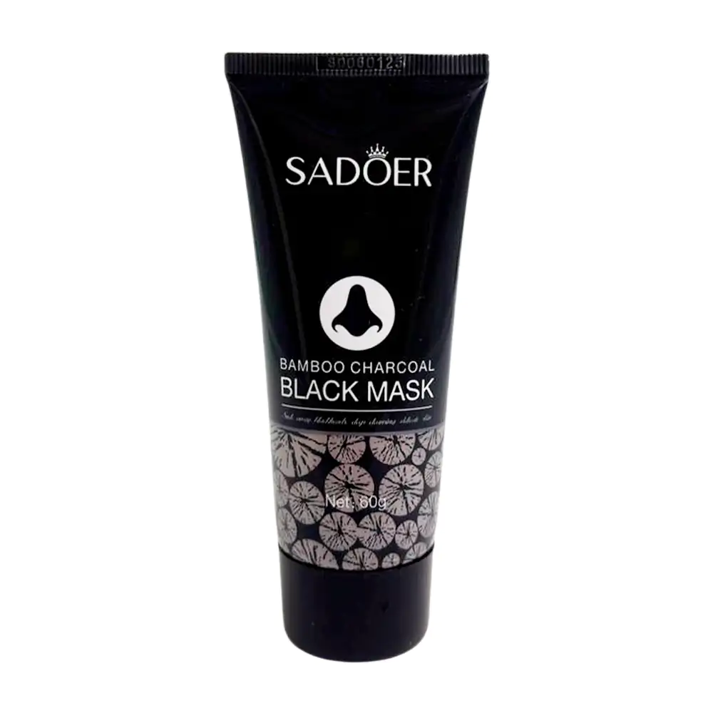 1pza mascarilla facial sadoer con extracto de bambú y carbón para eliminar puntos negros, 60g