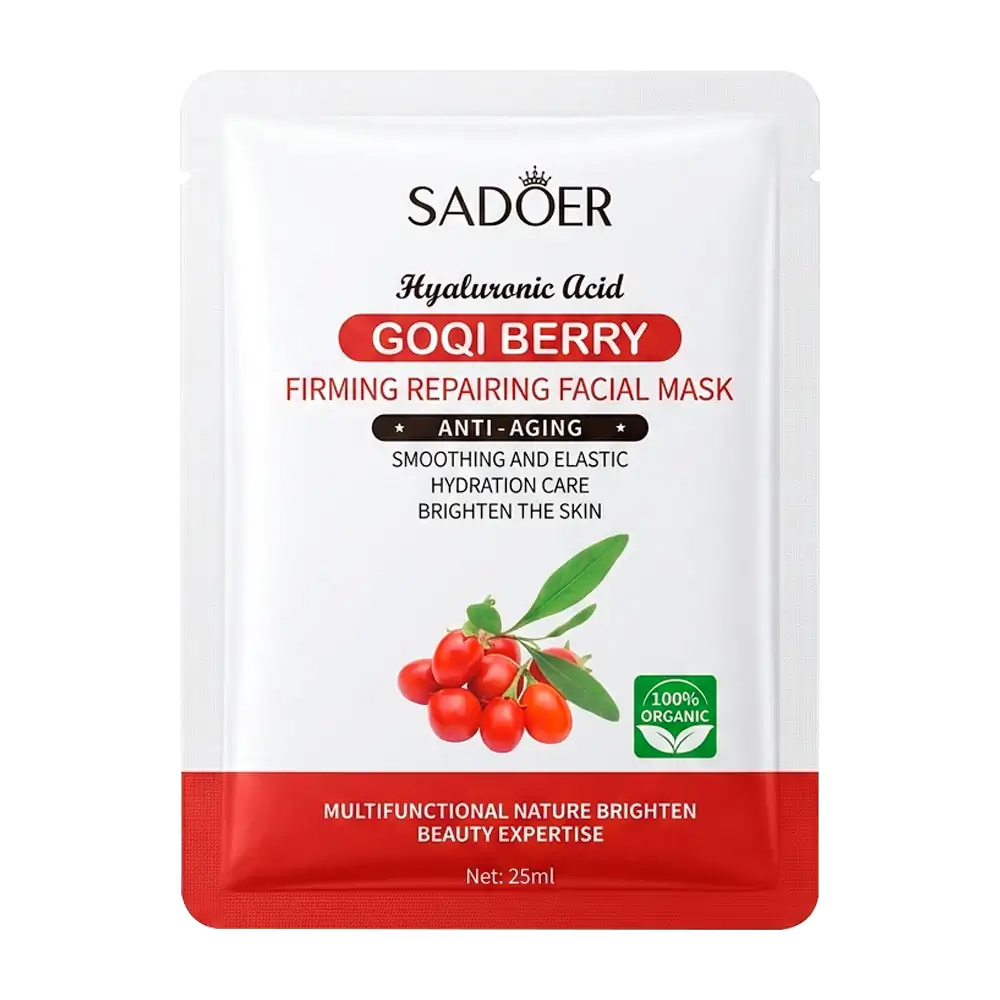 Mascarilla facial sadoer con ácido hialurónico esencia de baya goji, …