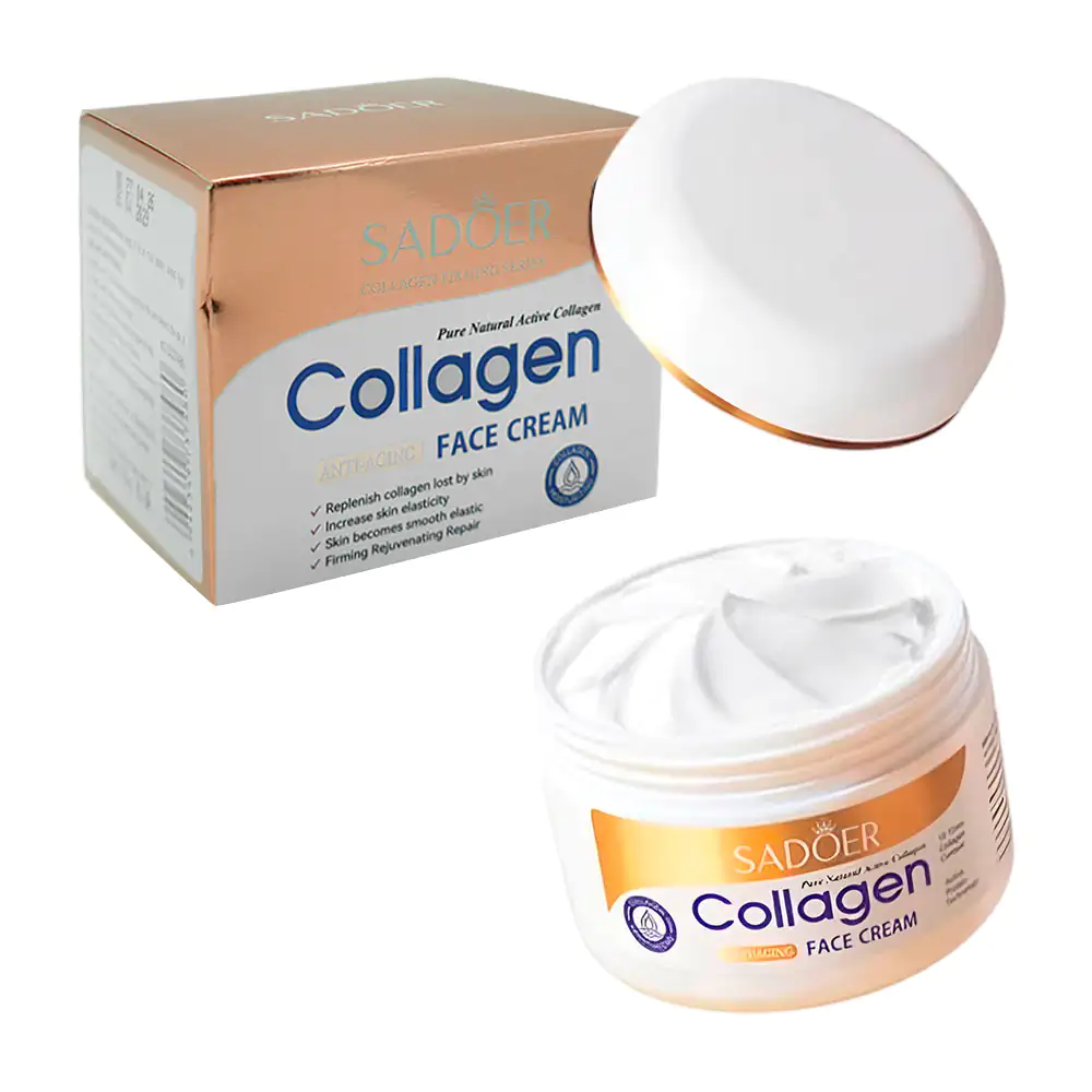 Crema facial sadoer con colágeno efecto antiarrugas para mejorar la a…
