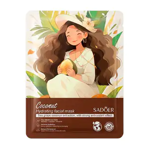 Mascarilla facial hidratante sadoer con extracto de coco y antioxidan…