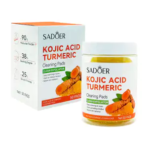 Caja con 50 almohadillas limpiadoras exfoliantes sadoer con ácido kój…