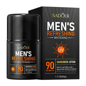 loción protector solar facial para hombre 90 fps de 50ml, uso diario …