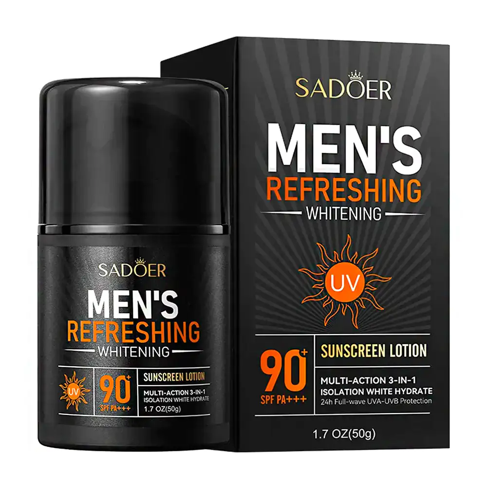 loción protector solar facial para hombre 90 fps de 50ml, uso diario …
