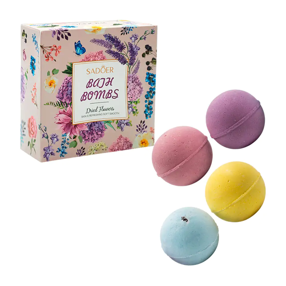 Paquete con 4 bombas aromáticas sadoer para bañera, variedad de aroma…