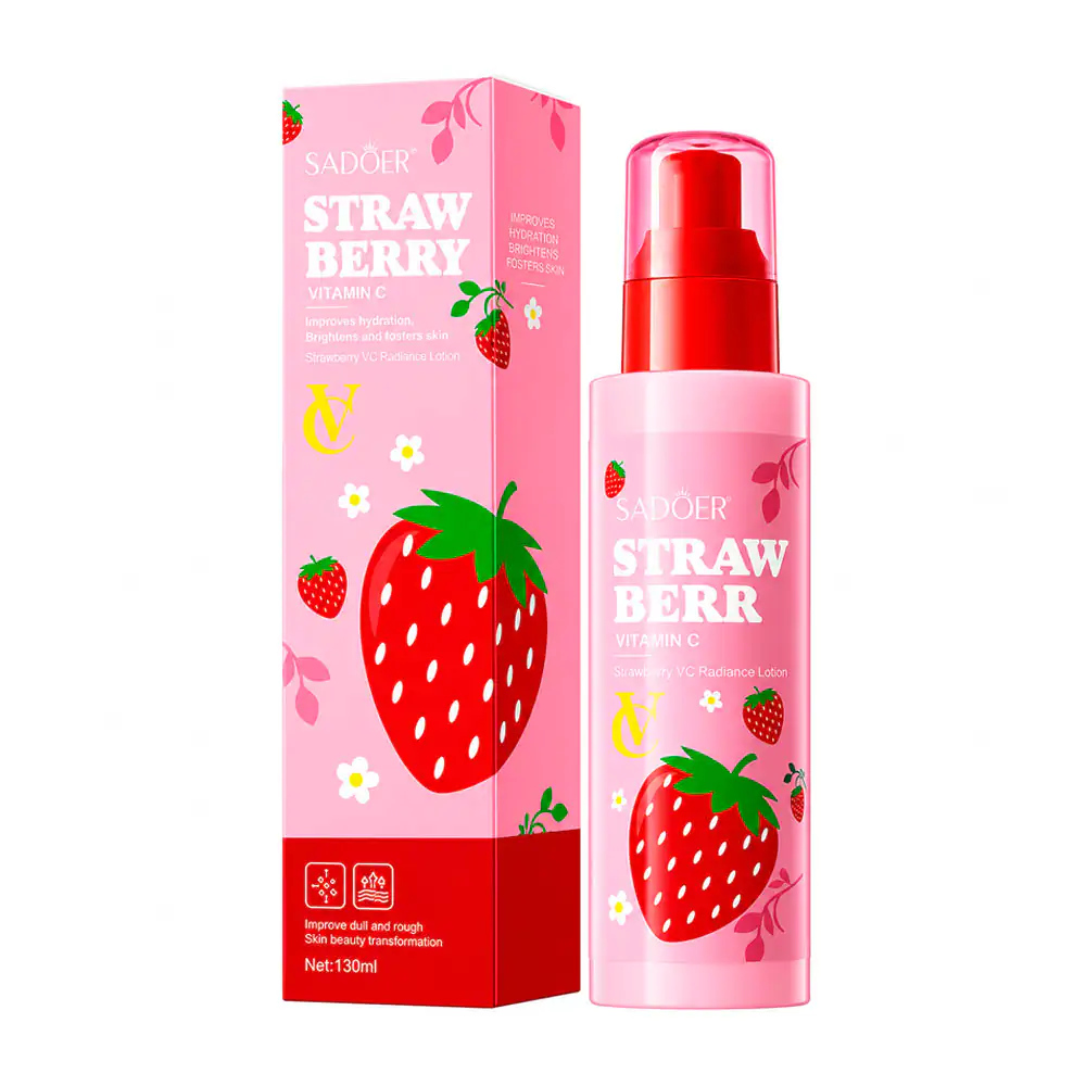 Crema hidratante para la piel sadoer con loción de fresa y extracto d…