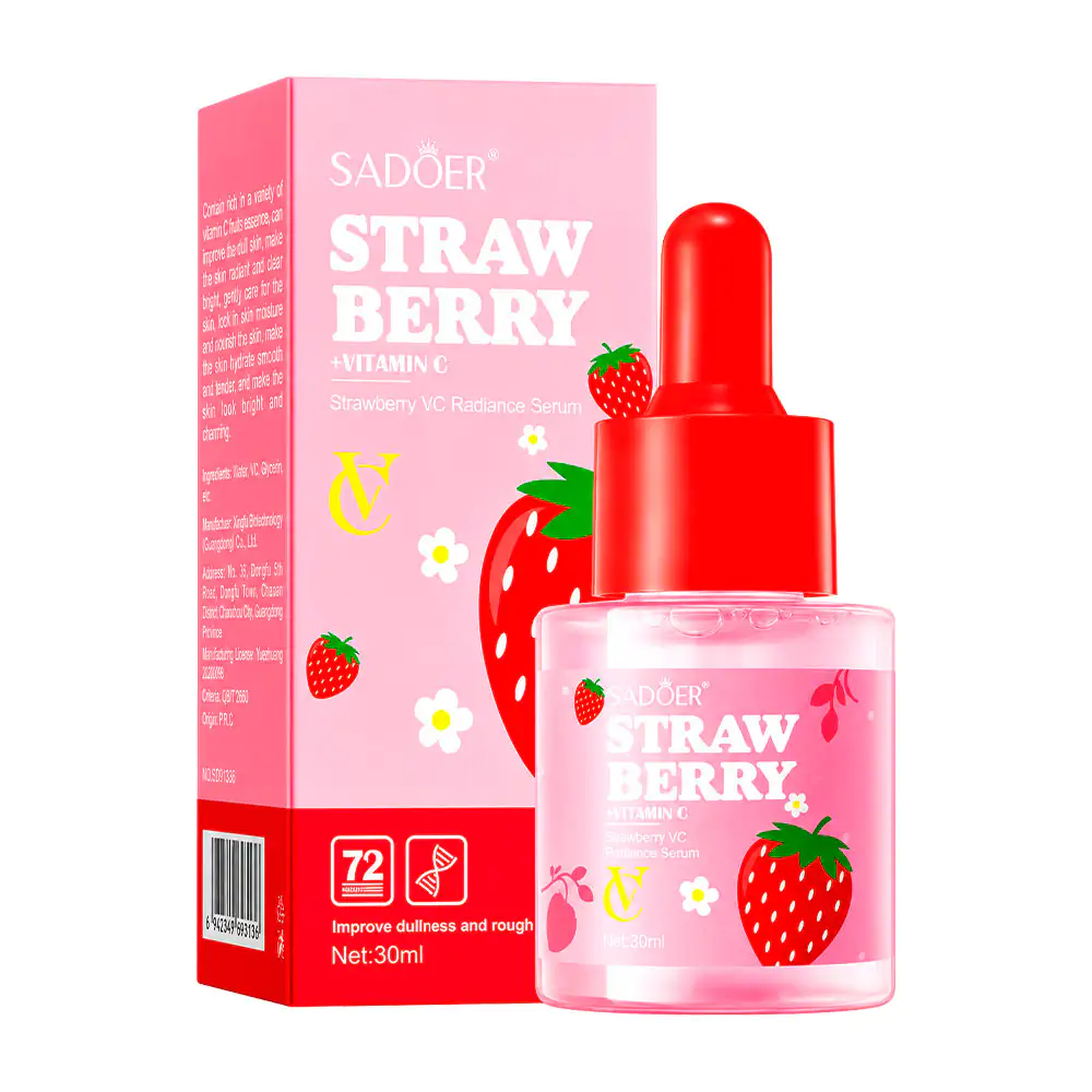 Serum facial con extracto de fresa + vitamina c, 30ml